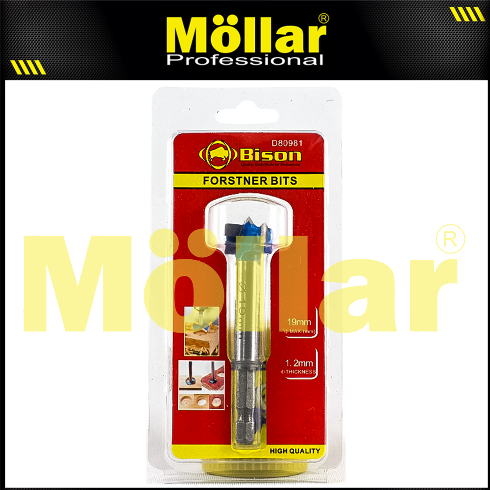 BISON D80981 Mata Bor Kayu Engsel Sendok 19 mm / Forstner Bit