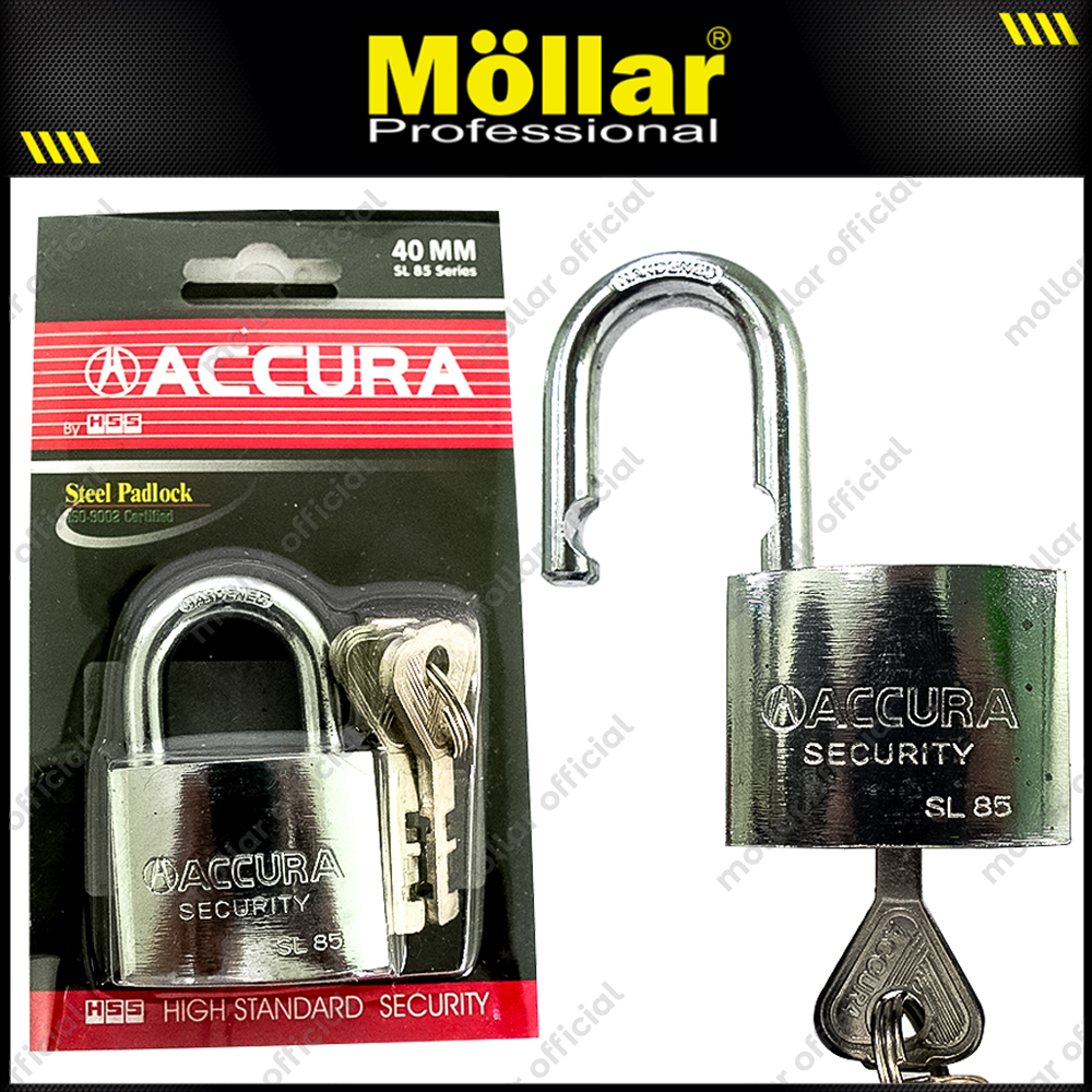 ACCURA SL85 Gembok Besi 40 mm Short / Gembok Leher Pendek