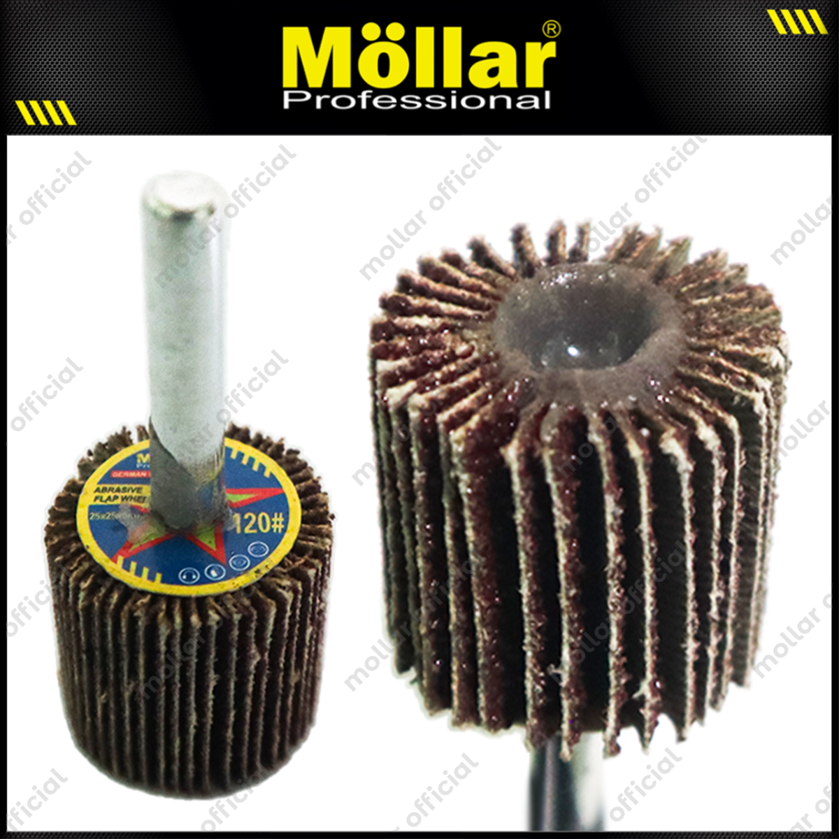 MOLLAR Amplas Flap Wheel Tuner 25x25x6 mm No. 120