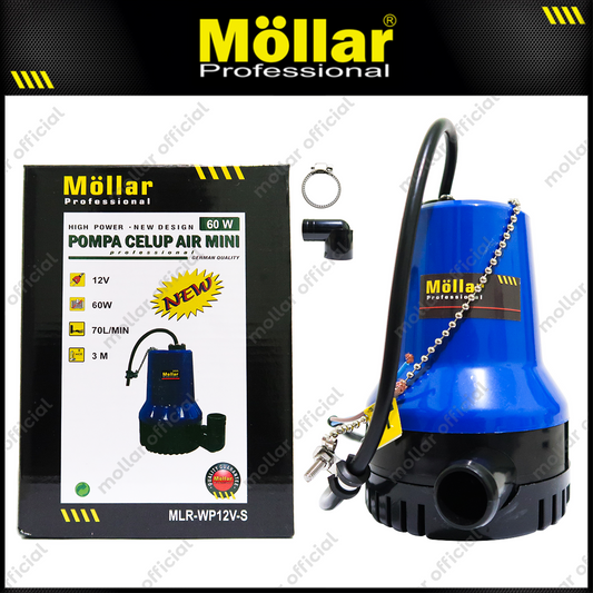 MOLLAR WP12VS Pompa Celup Air Bersih Kecil 12V Manual