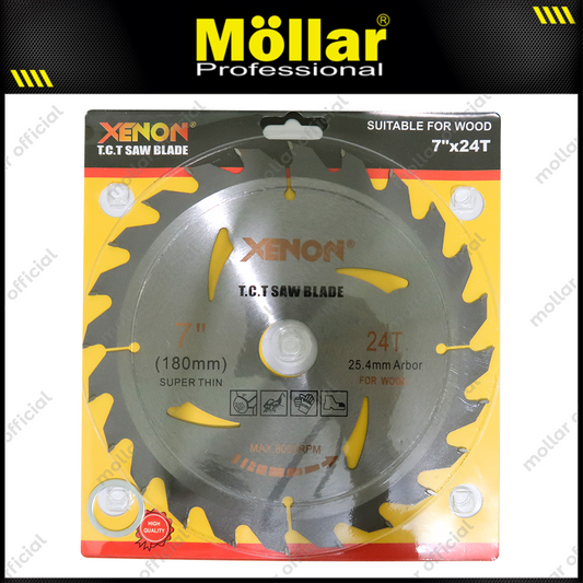 XENON Mata Circular Potong Kayu 7"x24T / TCT Saw Blade