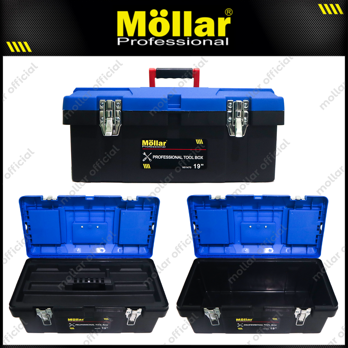 MOLLAR N01470 Tool Box Plastik Besar 19"