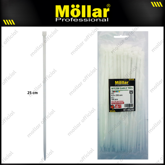 MOLLAR KT-48250 Kabel Ties 4.8x250 mm Putih