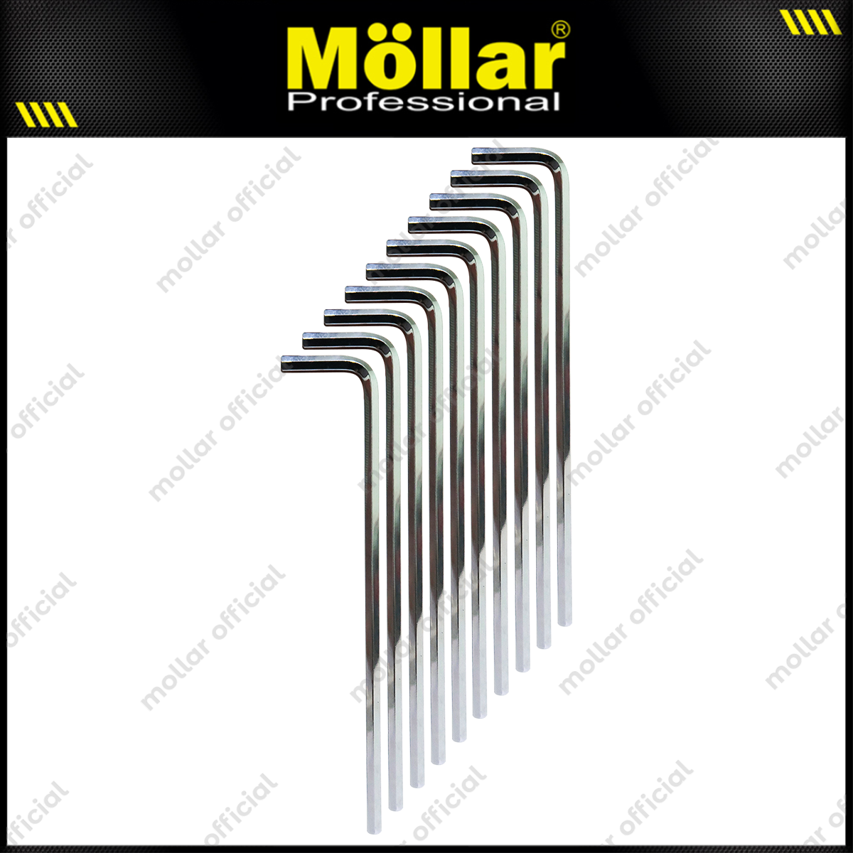 MOLLAR 10 Pcs 5 Mm Flat Kunci L Panjang Long Hex Key Wrench Hexagonal