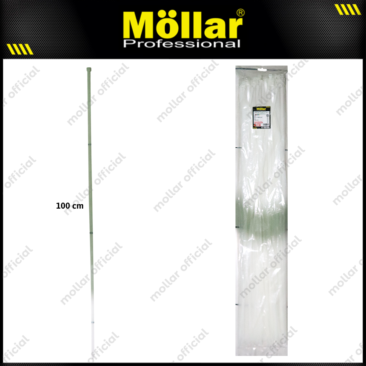 MOLLAR KT-881000 Kabel Ties 8.8x1000 mm Putih