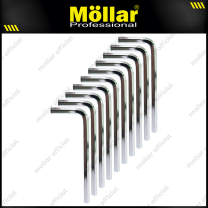MOLLAR 10 Pcs 5 Mm Flat Kunci L Pendek Short Hex Key Wrench Hexagonal