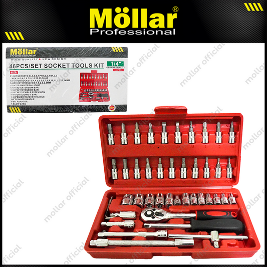 MOLLAR B13658 Kunci Sok Set 46 pcs Box Plastik