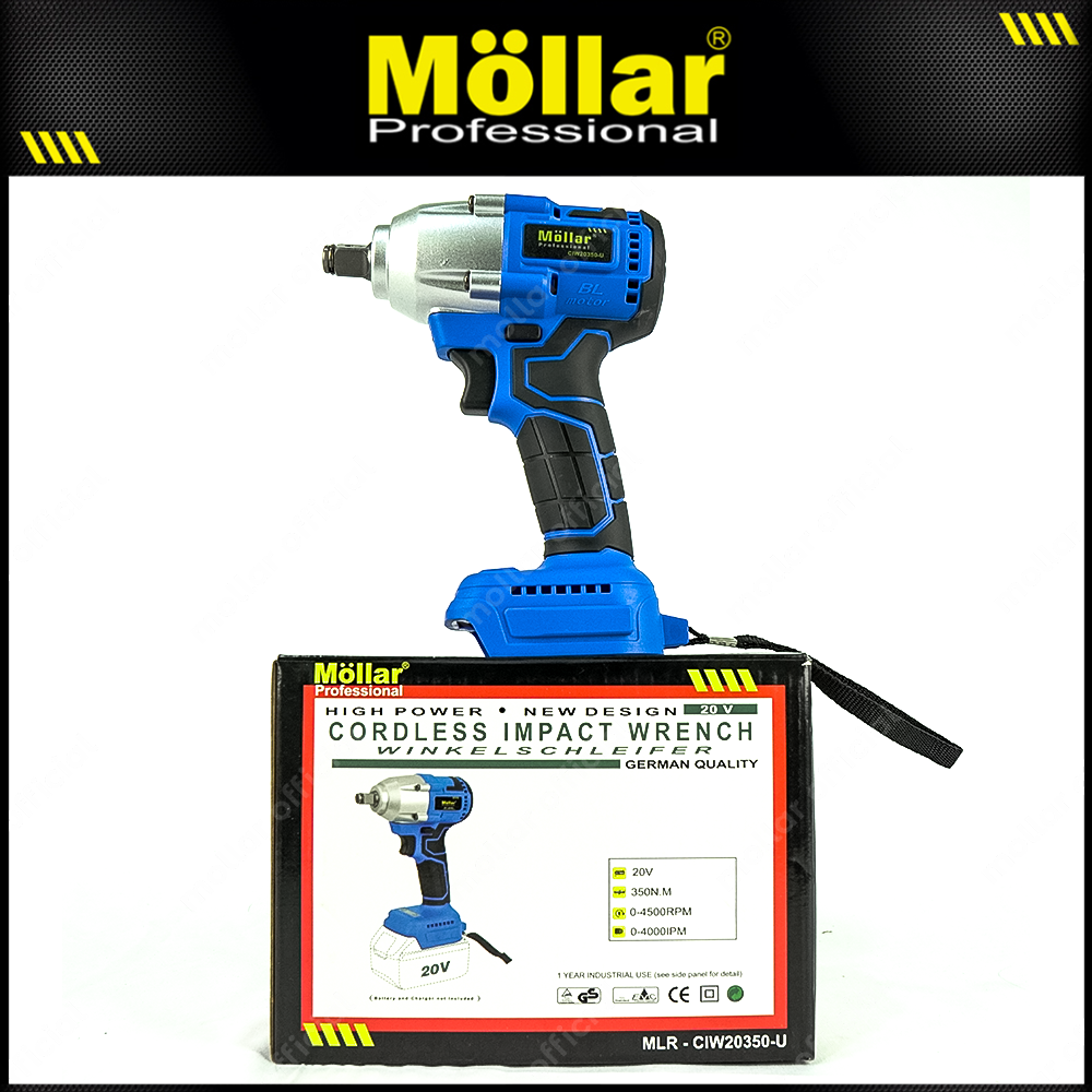 MOLLAR CIW20350-U POLOSAN Cordless Impact Wrench 20V Tanpa Baterai & Charger