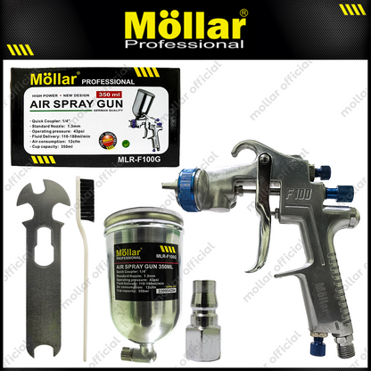 MOLLAR F100G Spray Gun Tabung Atas / Semprotan Cat