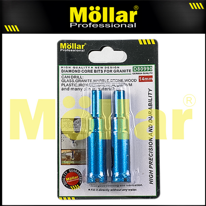 MOLLAR D80990 Mata Bor Granit 14 mm Set 2 pcs / Diamond Core Bit