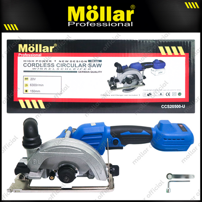 MOLLAR CCS20500-U POLOSAN Cordless Circular Saw 6" 20V Tanpa Baterai & Charger