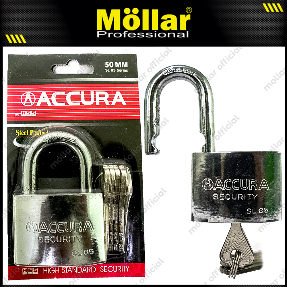 ACCURA SL85 Gembok Besi 50 mm Short / Gembok Leher Pendek