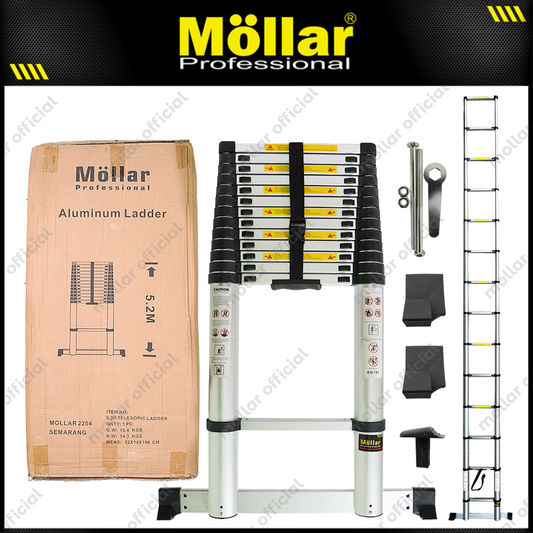 MOLLAR Tangga Teleskopik 5.2 meter / Single Telescopic Ladder