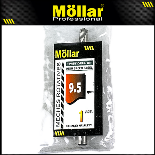 MOLLAR Mata Bor Besi HSS Putih 9.5 mm