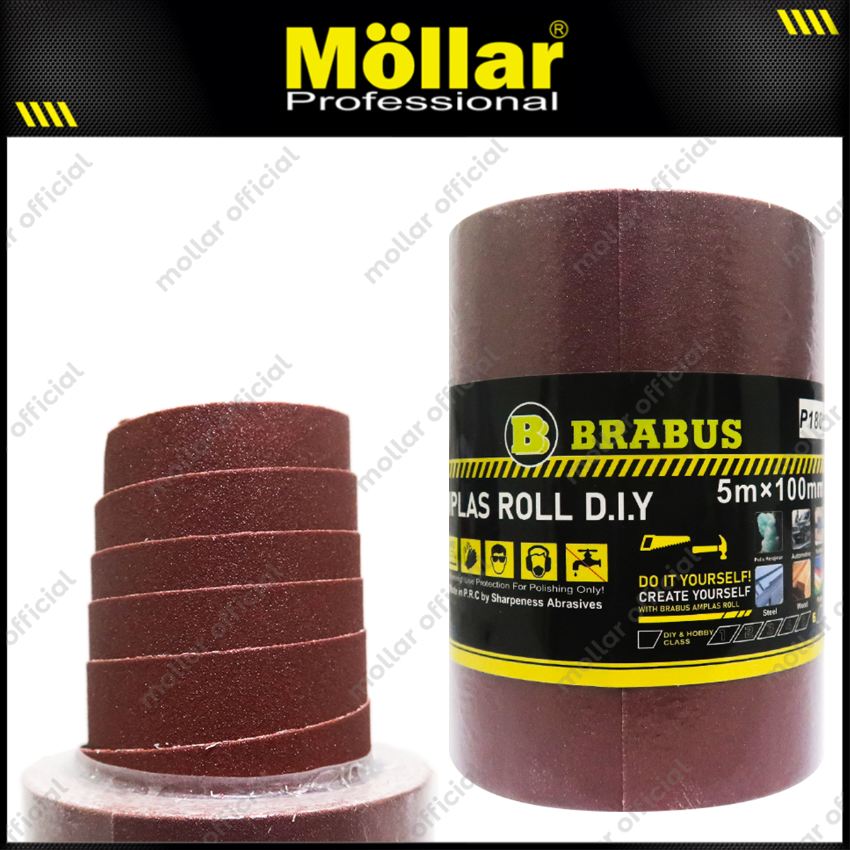 BRABUS D70464 Amplas Roll Eco 100 mm x 5 Meter No. 180