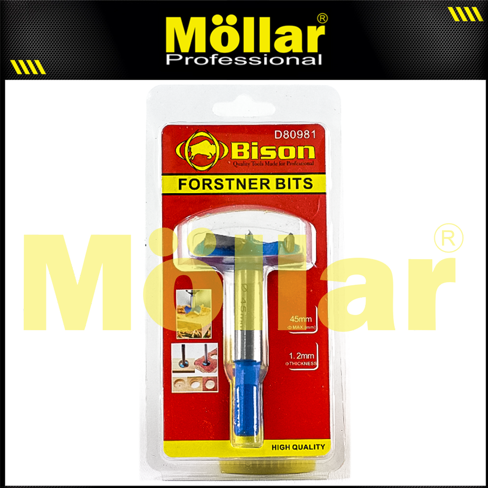 BISON D80981 Mata Bor Kayu Engsel Sendok 45 mm / Forstner Bit