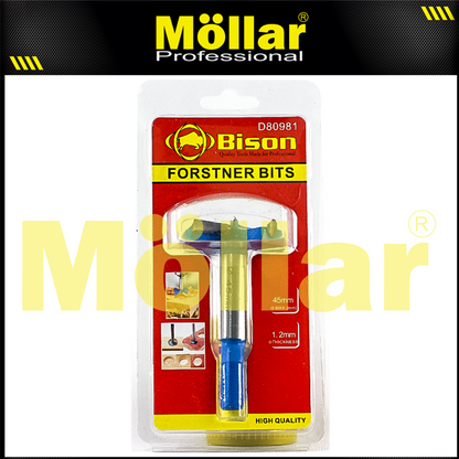 BISON D80981 Mata Bor Kayu Engsel Sendok 45 mm / Forstner Bit