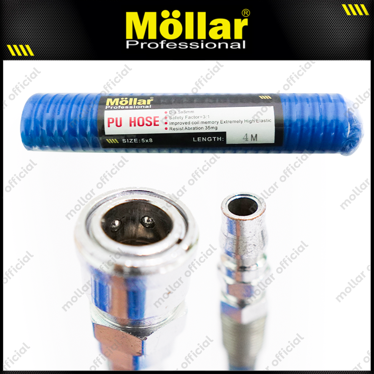MOLLAR Selang Spiral 4 meter / Selang Recoil Biru