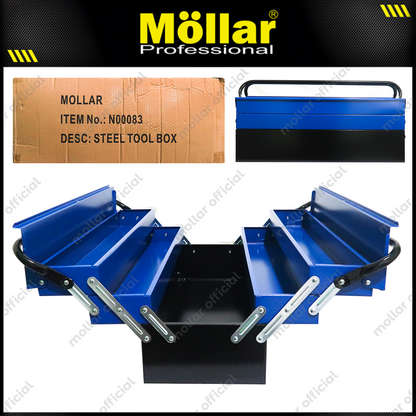 MOLLAR N00083 Tool Box Besi 3 Susun Biru 55x20x21 cm