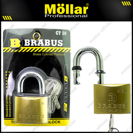 BRABUS GT50 Gembok Kuningan 50 mm Short / Gembok Leher Pendek