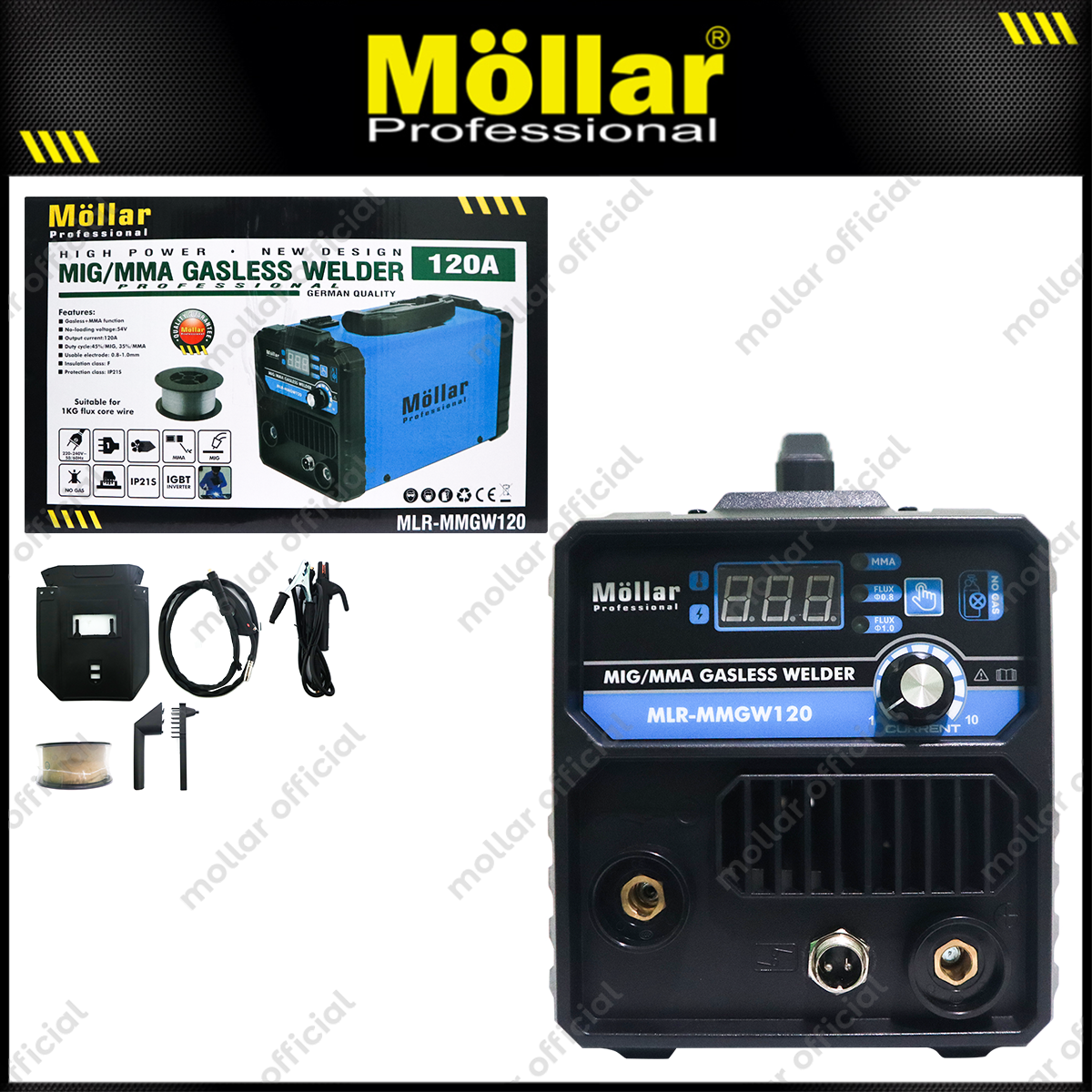 MOLLAR MIG/MMA 120A Mesin Las Inverter