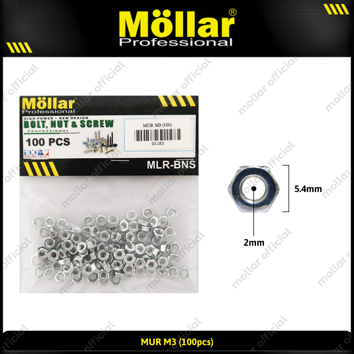 MOLLAR 93-063 Mur M3 - 100 pcs