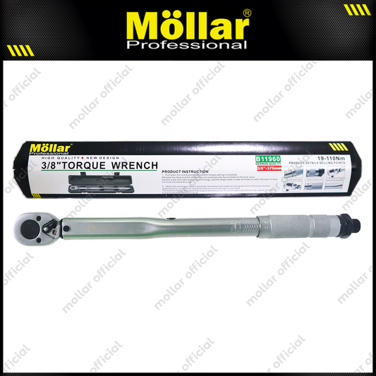 MOLLAR B11960 Kunci Momen Torsi 3/8" 19-110 Nm / Adjustable Torque Wrench