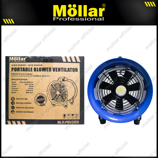 MOLLAR PBV250R Mesin Blower Ventilator Portable 10"