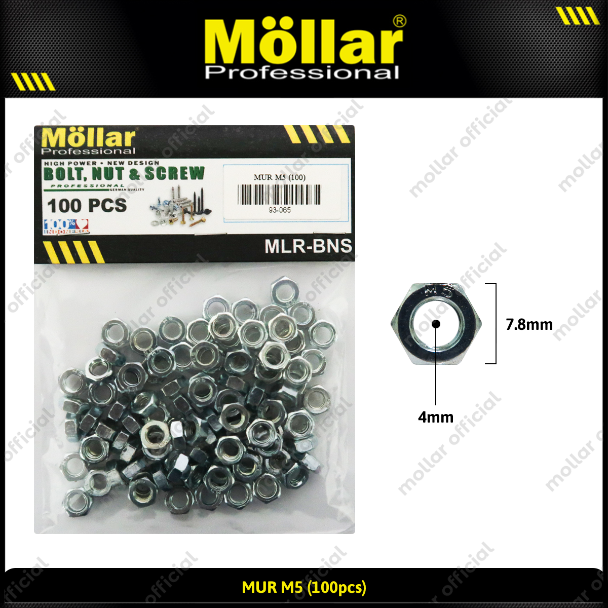 MOLLAR 93-065 Mur M5 - 100 pcs