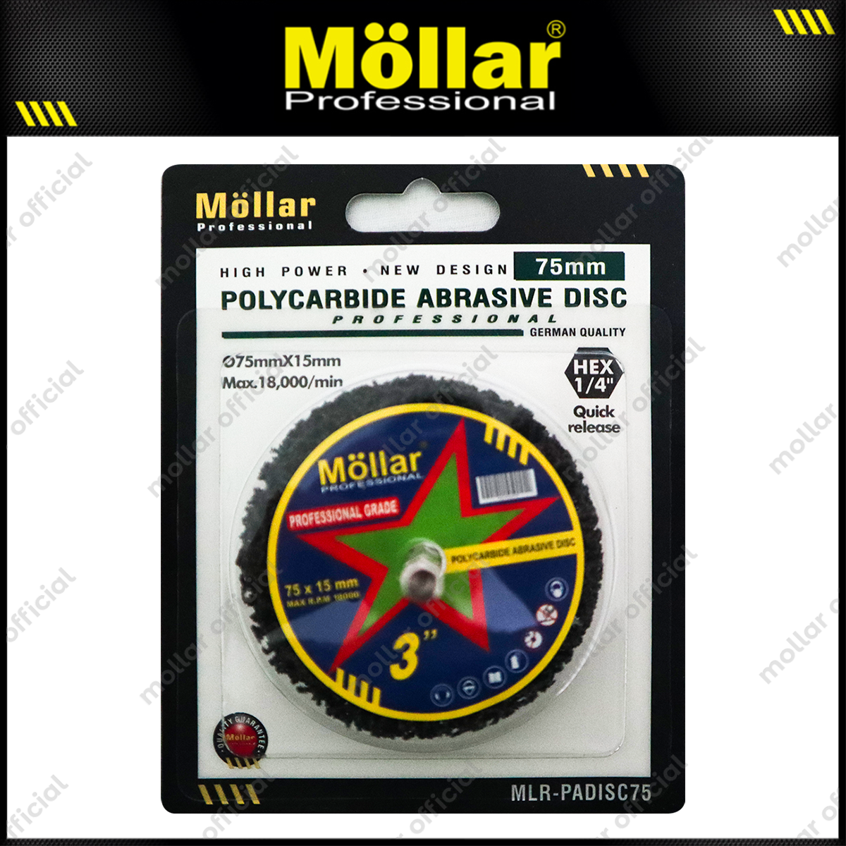 MOLLAR MLR-PADISC75 Mata Bor Penghapus Cat 3" / Paint Remover