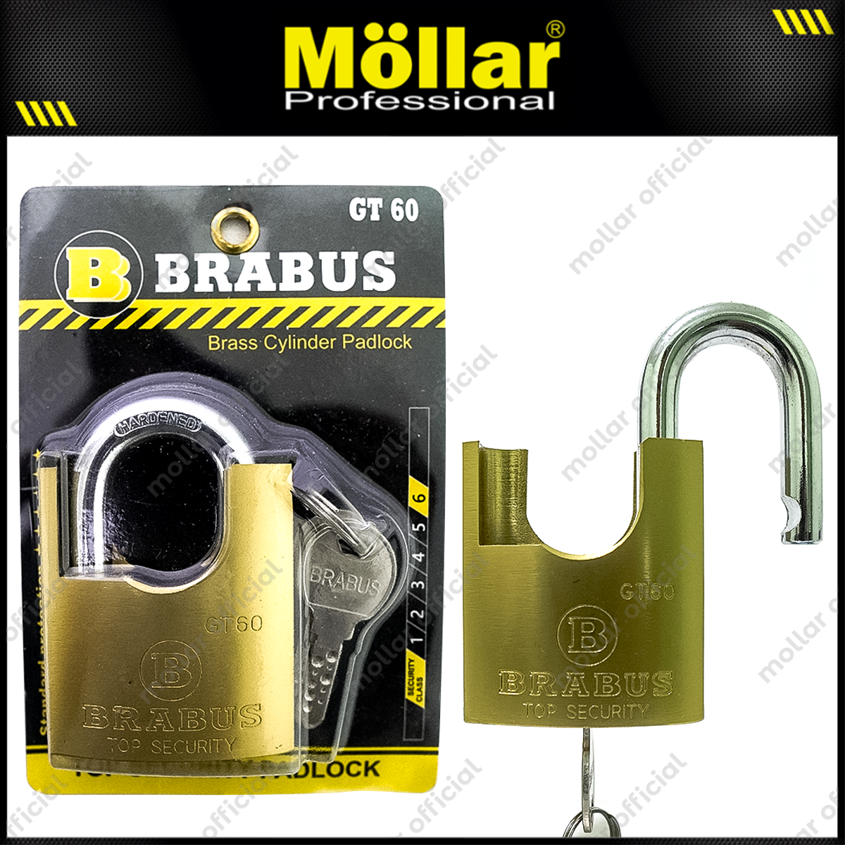 BRABUS GT60 Gembok Jaket Kuningan 60 mm