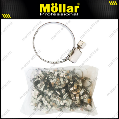 BISON Klem Selang 1" Inch Stainless Steel Hose Clips - Isi 100 Pcs