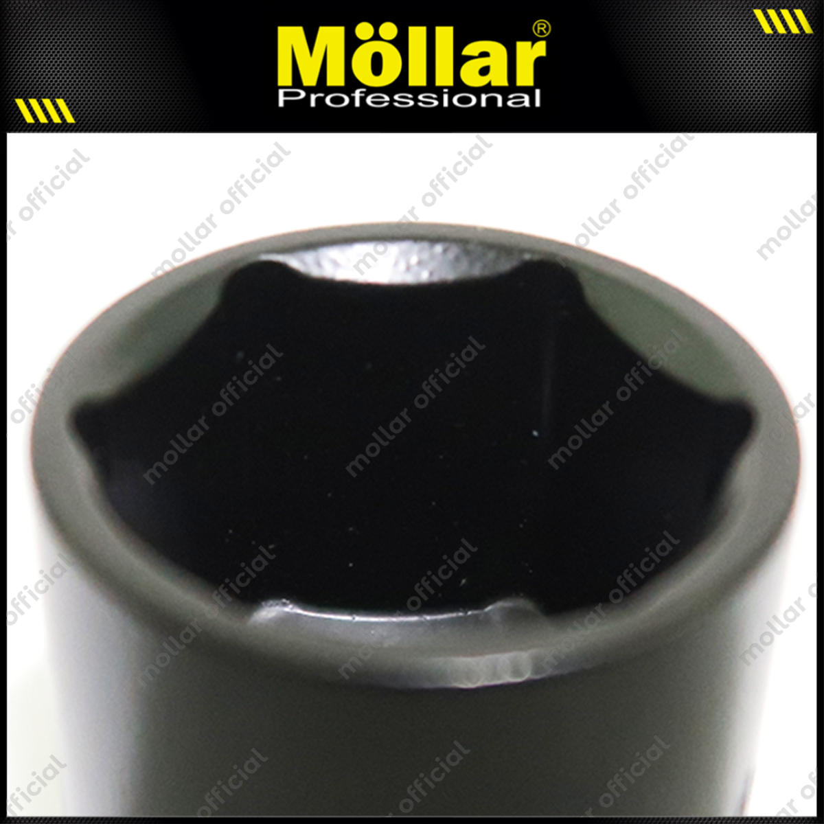 MOLLAR B13670-1 Mata Sok Pendek 1/2" 6PT 22 mm / Deep Socket