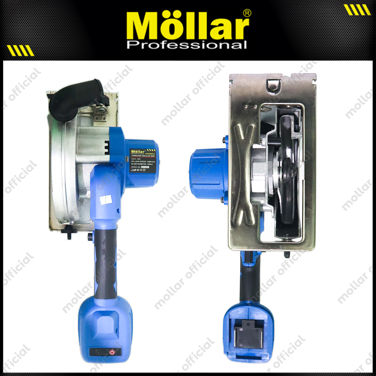 MOLLAR CCS20500-U POLOSAN Cordless Circular Saw 6" 20V Tanpa Baterai & Charger