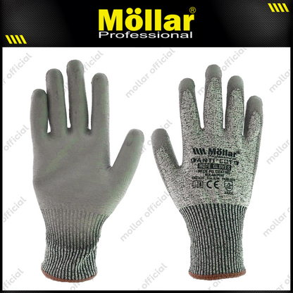 MOLLAR GACPU46 Sarung Tangan Safety Anti Potong HDPE-PU (9/L)