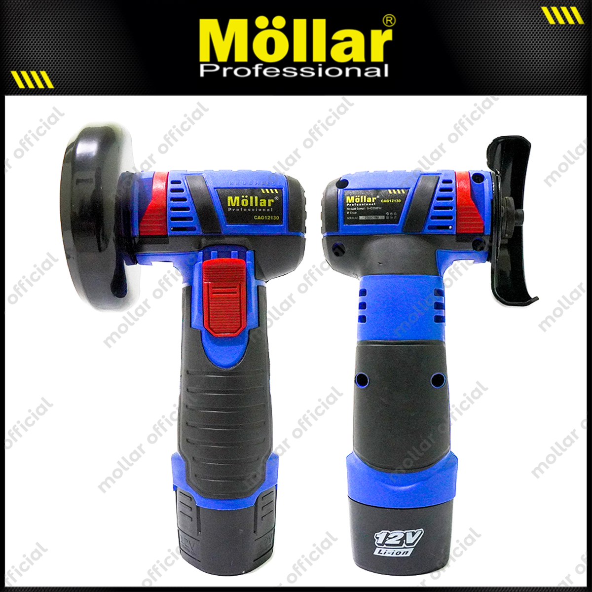 MOLLAR CAG12130 Mesin Gerinda 3" Baterai 12V / Cordless Angle Grinder