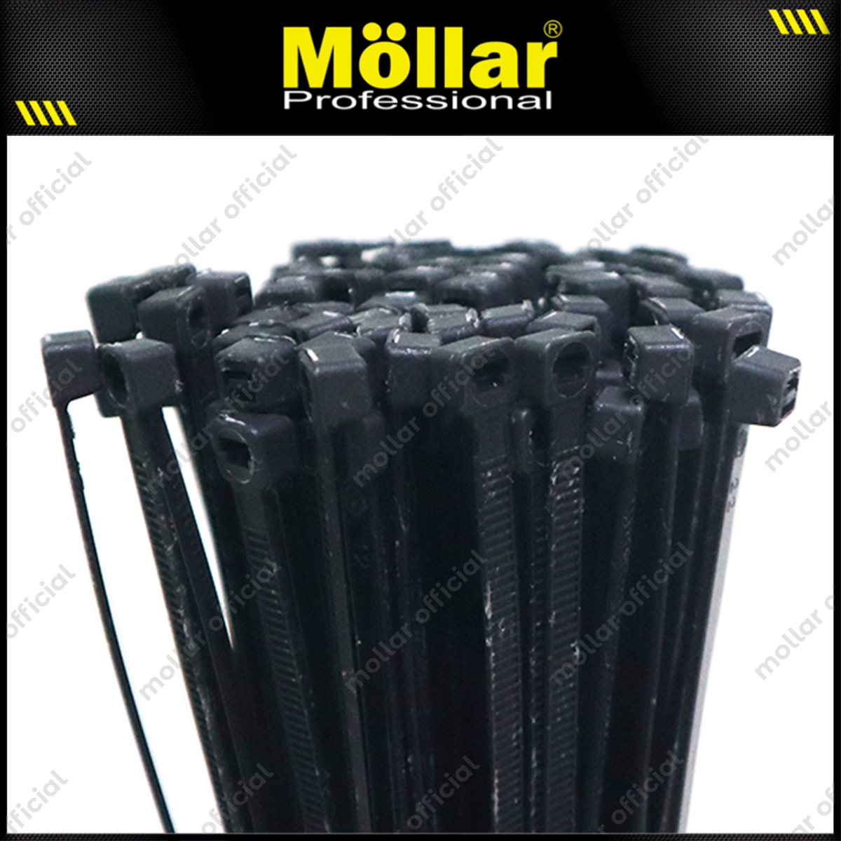 MOLLAR KT-48300 Kabel Ties 4.8x300 mm Hitam