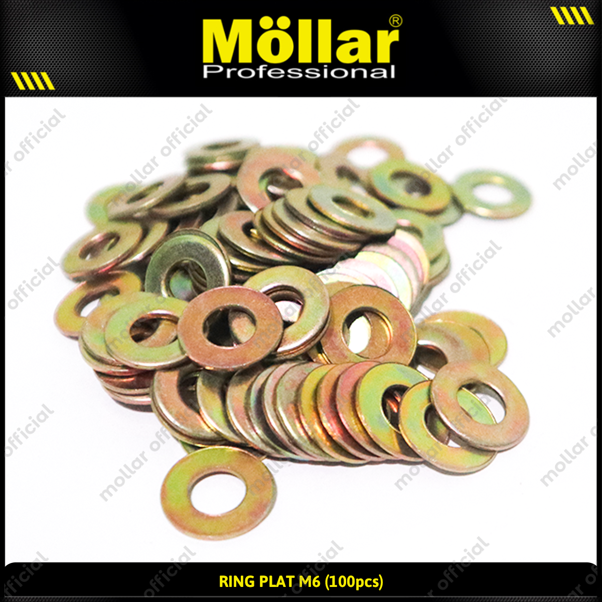 MOLLAR 93-073 Ring Plat M6 - 100 pcs