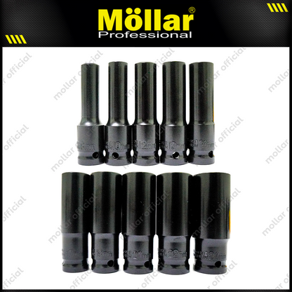 MOLLAR B13659 Mata Sok Panjang Deep Impact 1/2" Set 10 pcs 8-24 mm
