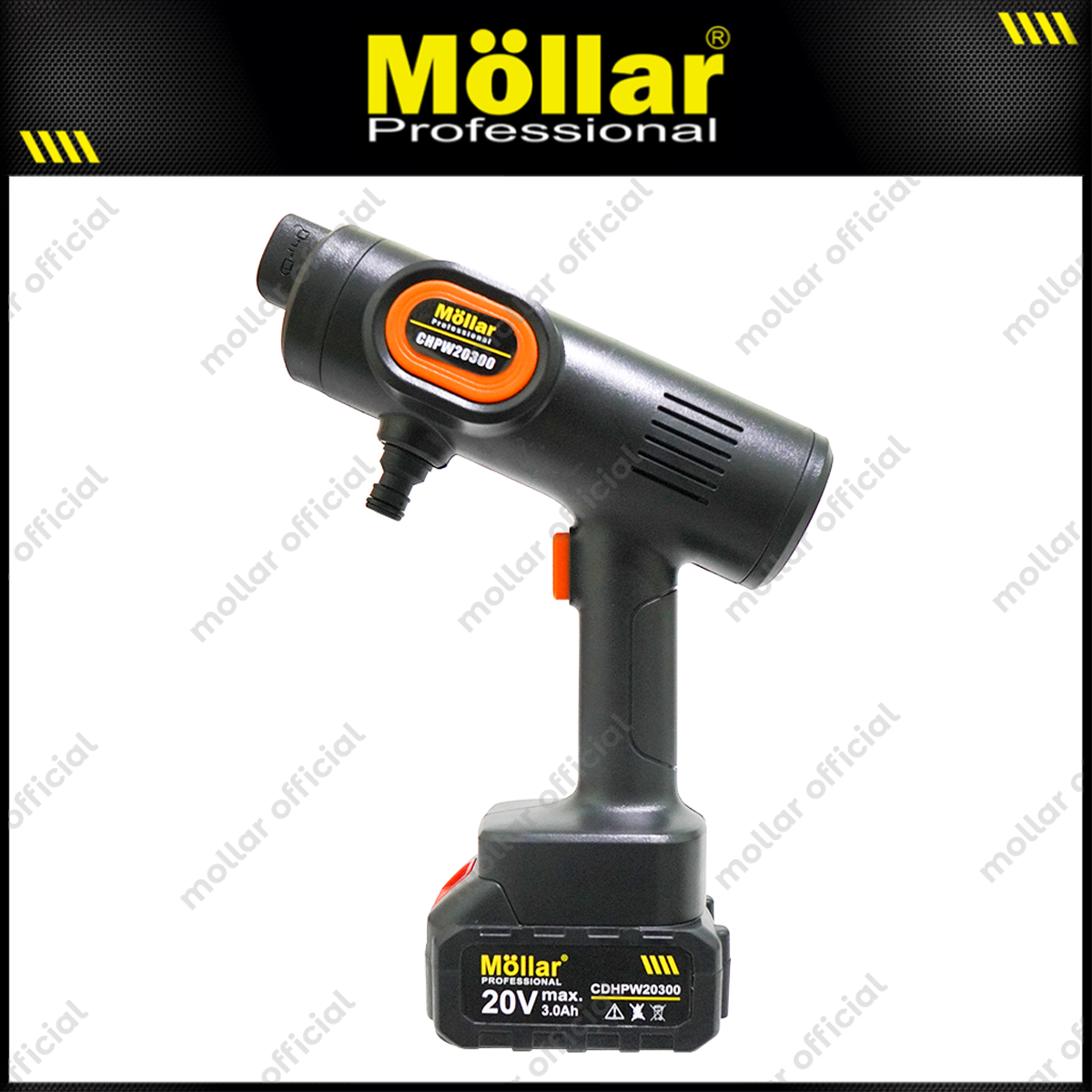 MOLLAR CD-HPW20300 Mesin Jet Cleaner Cordless Baterai 20V