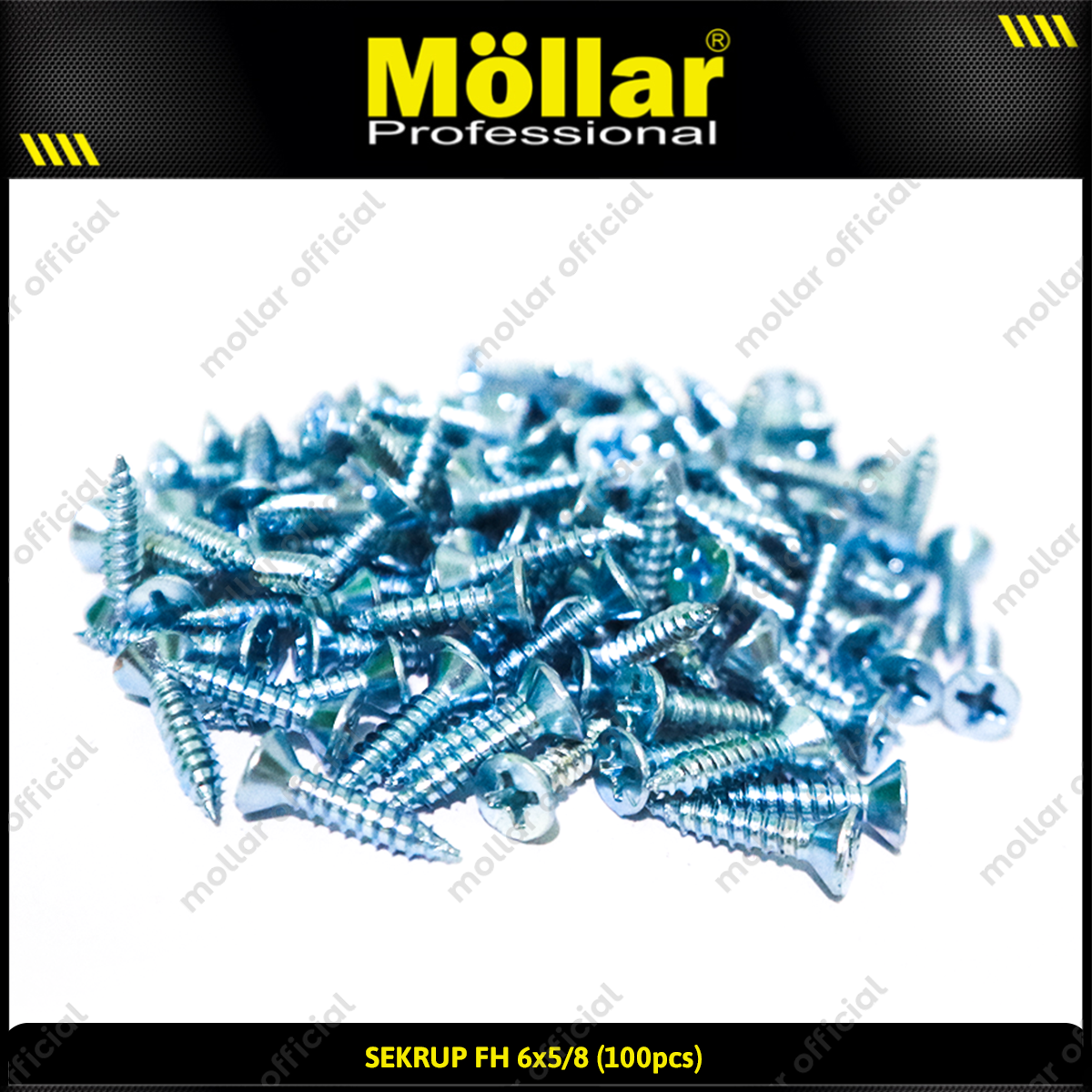 MOLLAR 93-046 Sekrup FH 6 x 5/8 - 100 pcs