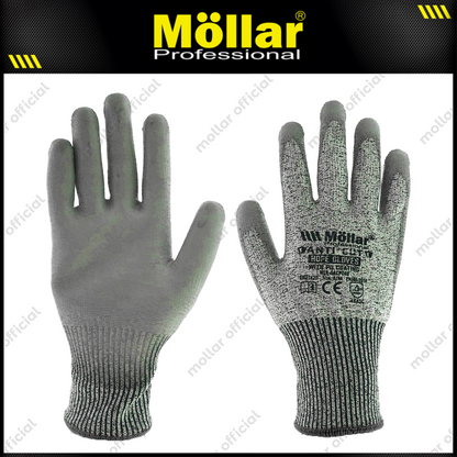 MOLLAR GACPU46 Sarung Tangan Safety Anti Potong HDPE-PU (10/XL)