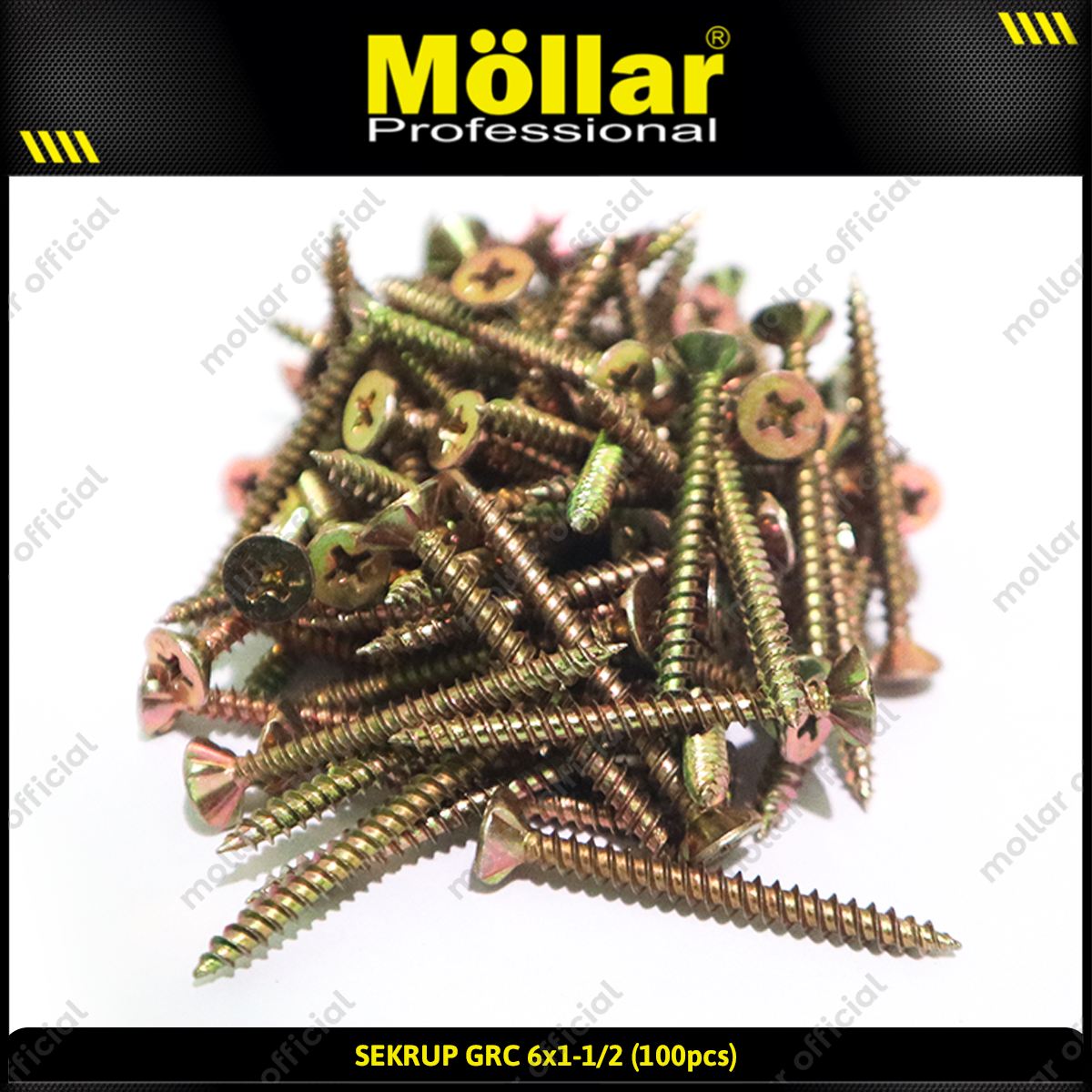 MOLLAR 93-008 Sekrup GRC 6 x 1-1/2 - 100 pcs