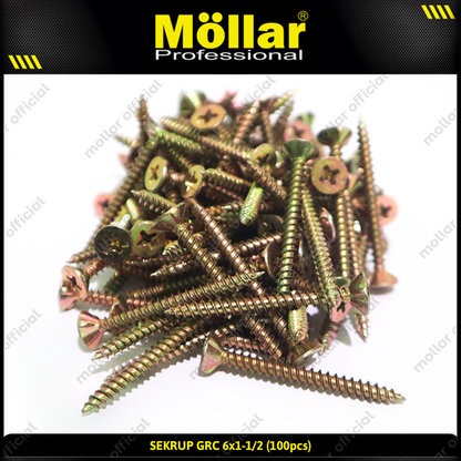 MOLLAR 93-008 Sekrup GRC 6 x 1-1/2 - 100 pcs