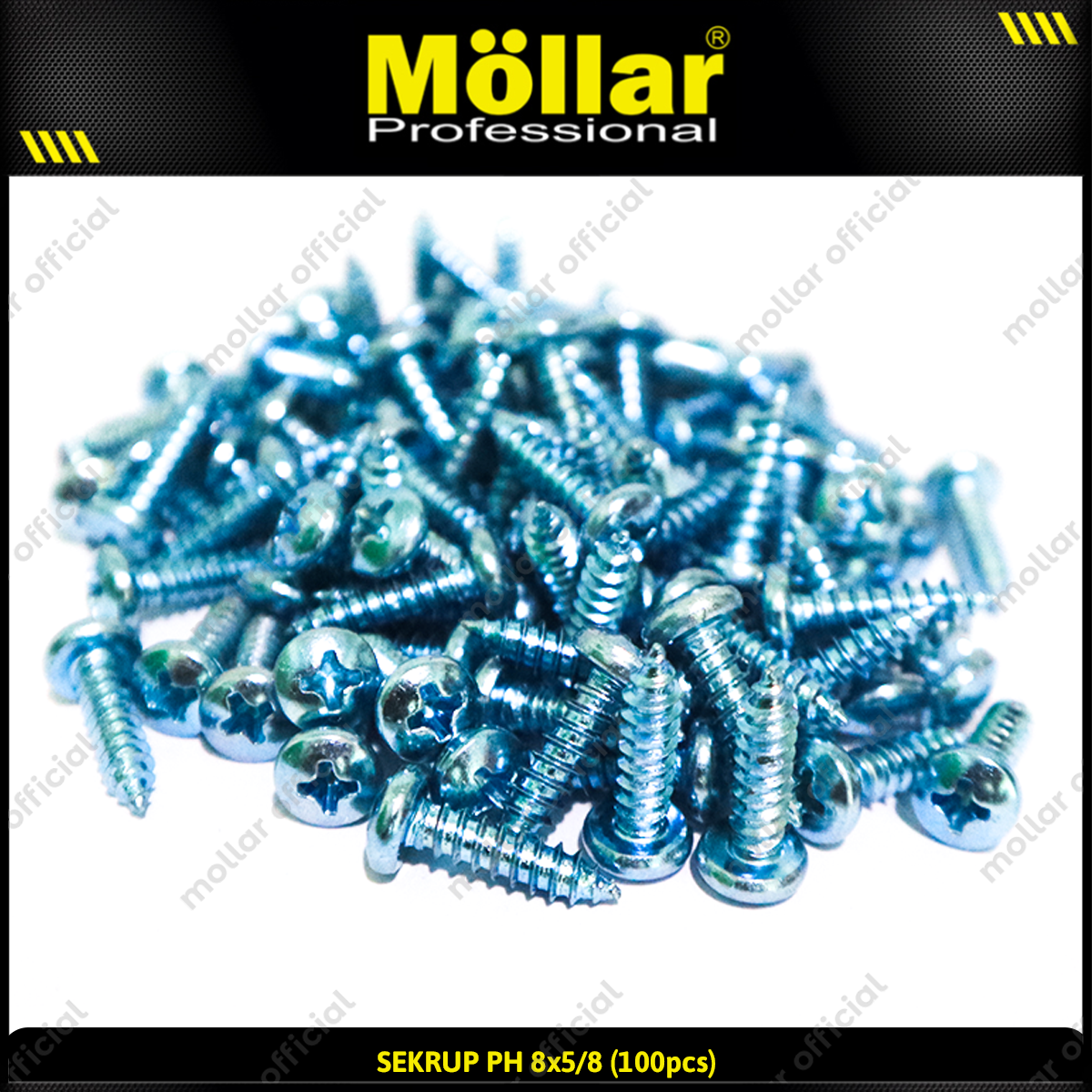 MOLLAR 93-030 Sekrup PH 8 x 5/8 - 100 pcs