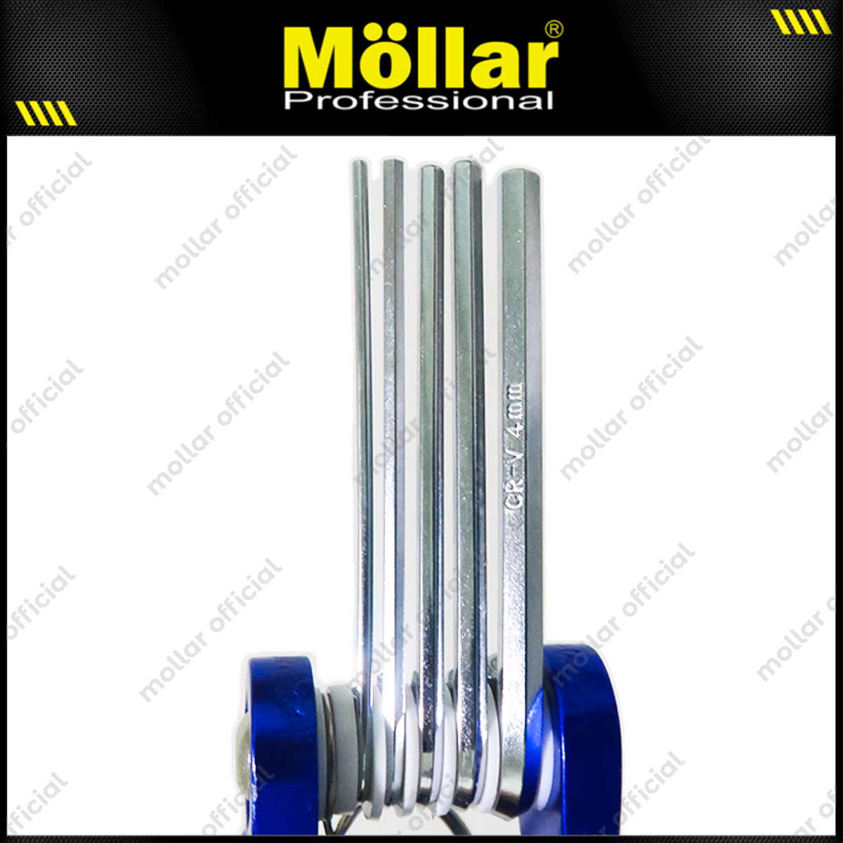 MOLLAR MLR-152253 Kunci L Set Lipat 8 Pcs 1.5-8 mm