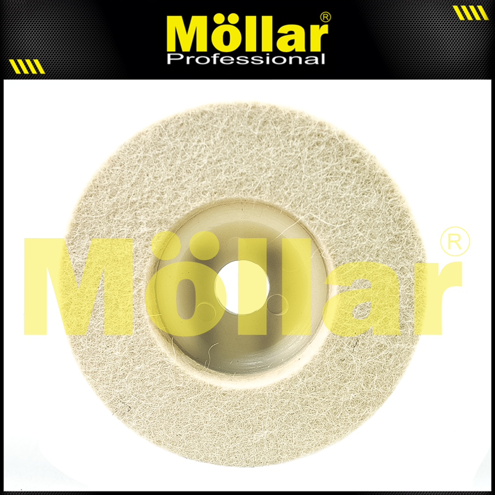 MOLLAR D68720 Mata Gerinda Poles Stainless Steel 4" / Woolen Disc