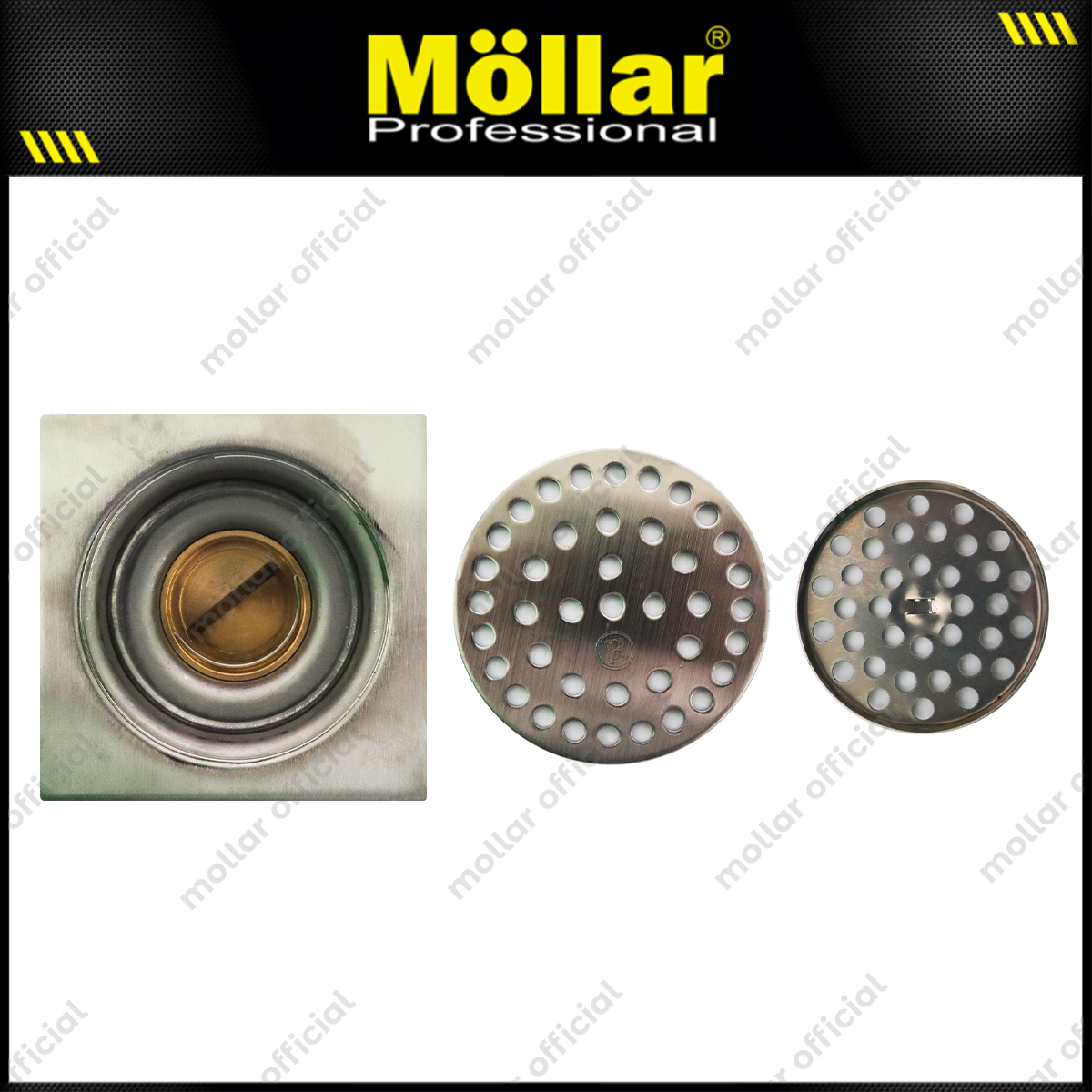 EAST Saringan Got Hitam Katup Otomatis Stainless Steel 4"