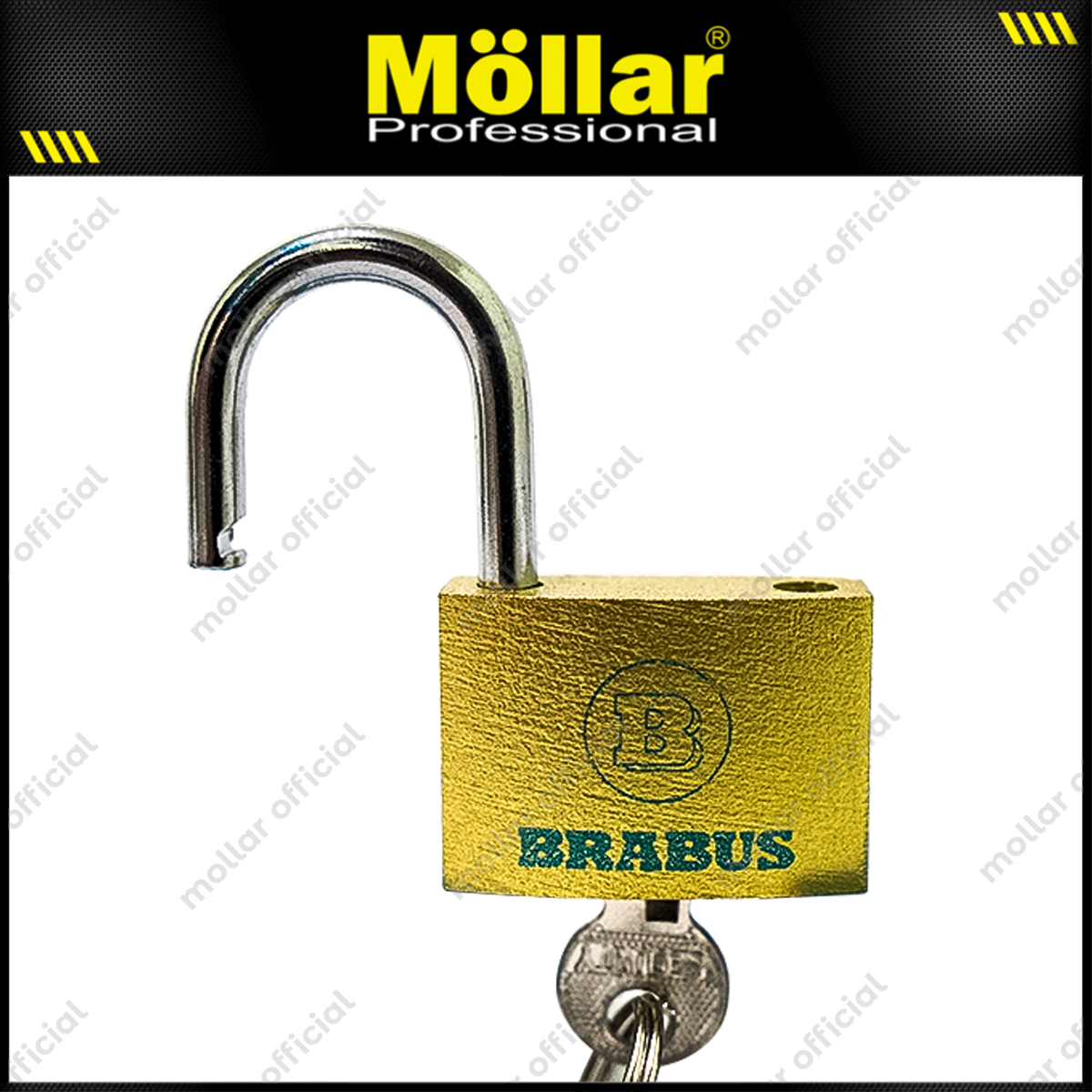 BRABUS D88-50 Gembok Kuning Blister 50 mm Short / Gembok Leher Pendek