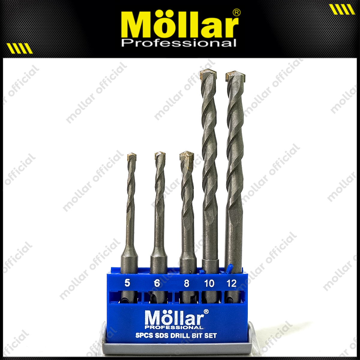 MOLLAR Mata Bor SDS Plus Set 5 pcs (5-12 mm)